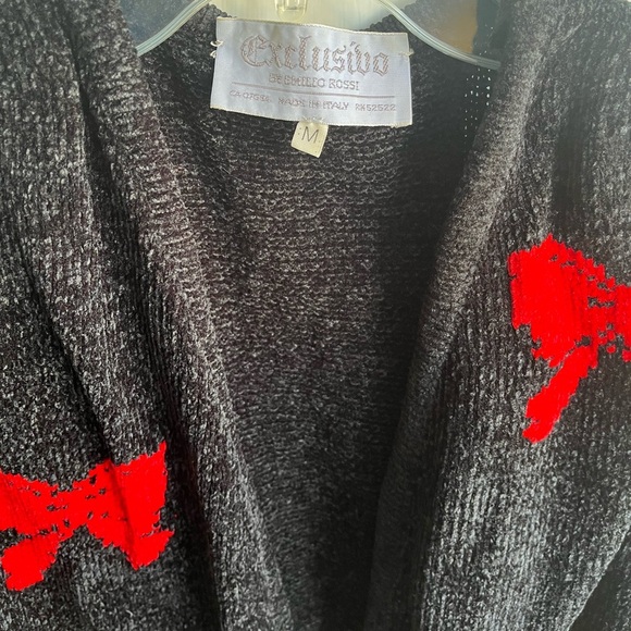 Vintage Exclusive by Emilio Rossi Women’s Super Soft Bow Pattern Cardigan Size M - Picture 6 of 7
